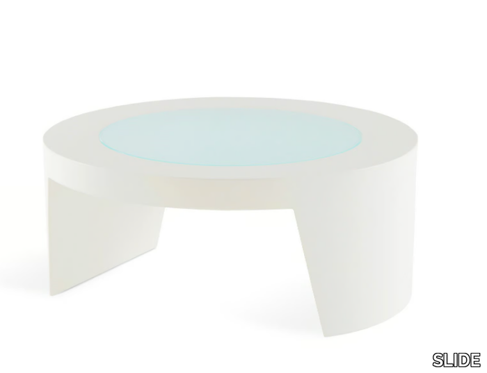 TAO - Round low polyethylene coffee table _ SLIDE