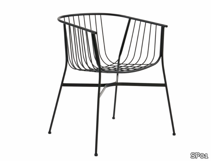 JEANETTE - Powder coated steel garden chair _ SP01