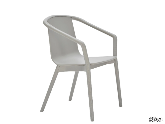 THOMAS - Wooden chair with armrests _ SP01