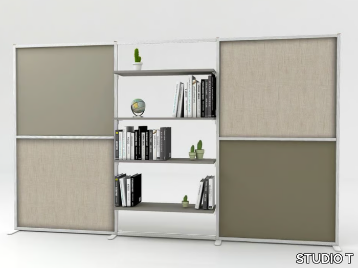 TETRIX DUAL - Freestanding modular laminate office screen _ STUDIO T