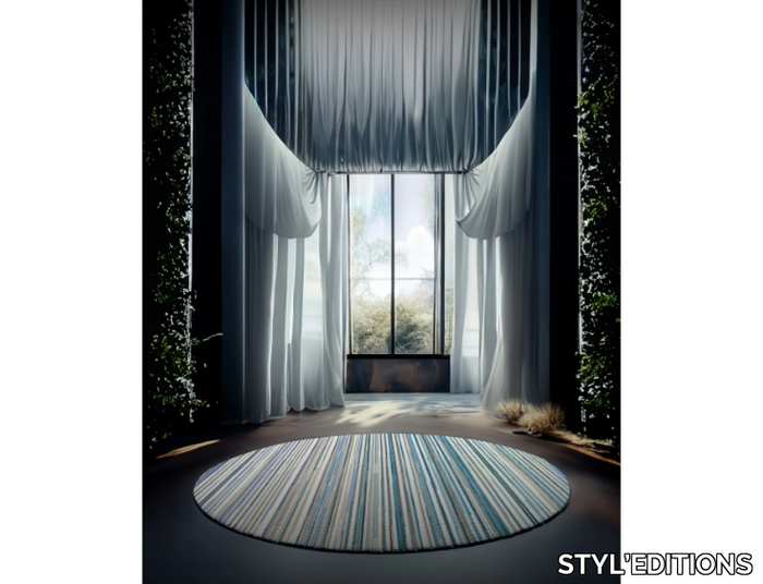 CLINAMEN - Round polyester fibre rug _ STYL’EDITIONS