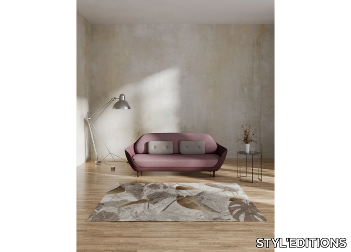 MIRAGGIO - Rectangular polyester fibre rug with floral pattern _ STYL’EDITIONS