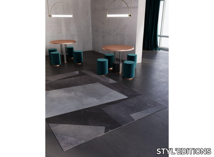 MISURE - Rectangular polyester fibre rug with geometric shapes _ STYL’EDITIONS