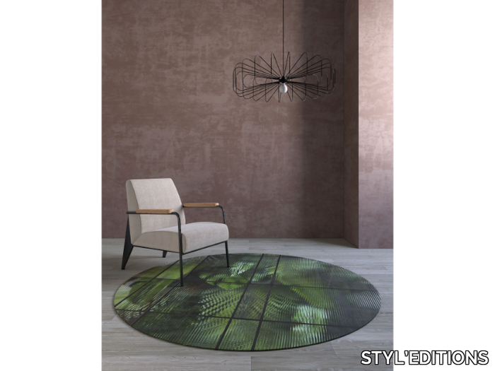 RIFRAZIONI - Round polyester fibre rug _ STYL’EDITIONS