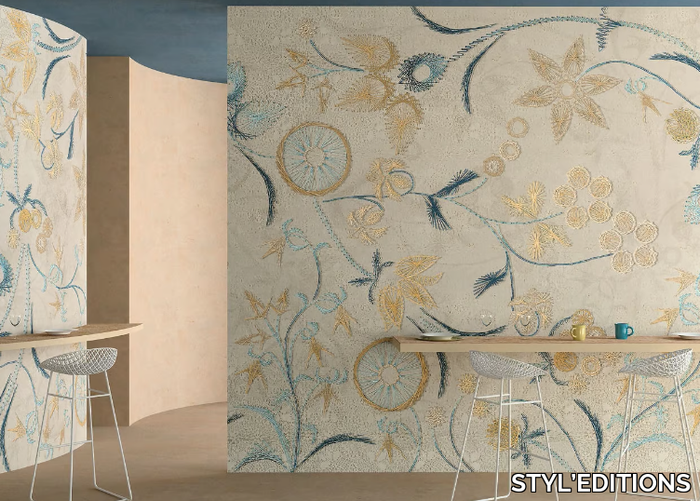 MACRAMÈ - Ecological wallpaper with floral pattern _ STYL’EDITIONS