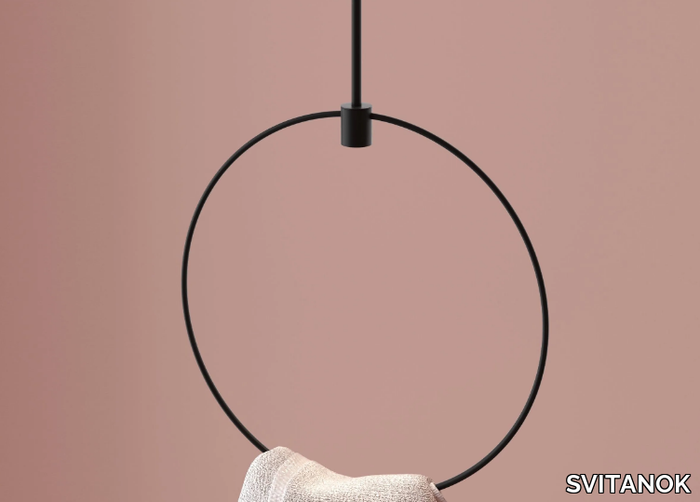 LINES - Ceiling mounted stainless steel towel ring _ SVITANOK