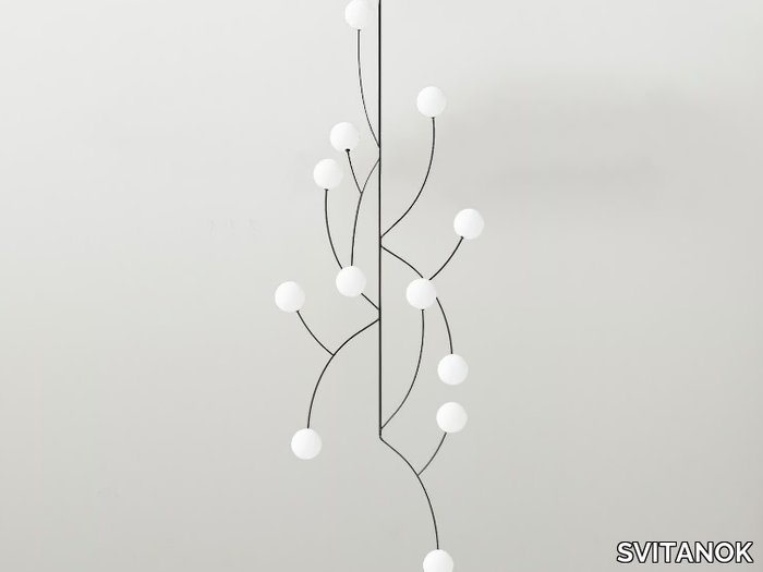 ZUSTRICH - Glass and steel pendant lamp _ SVITANOK