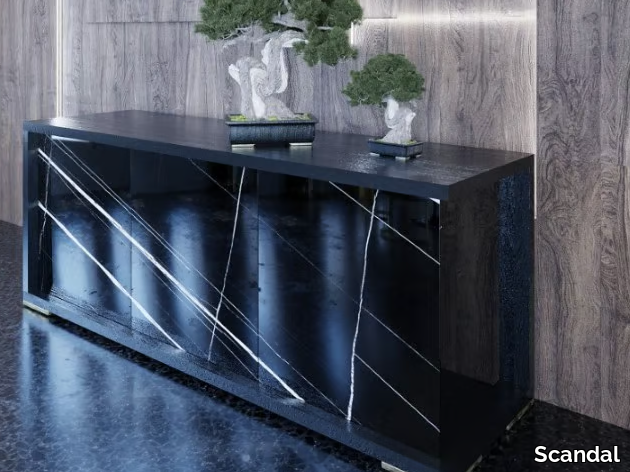 RECTA - Porcelain stoneware sideboard with doors _ Scandal