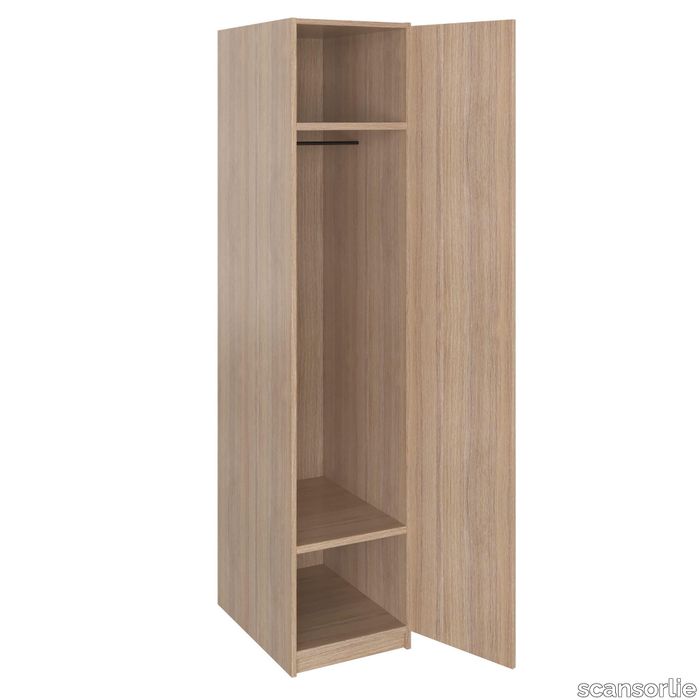 Scan, single cabinet with rod and 1 shelf