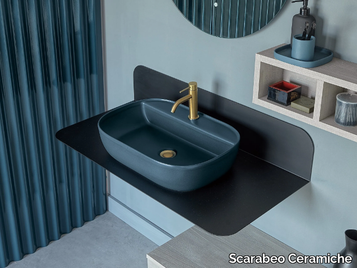 PLANA - Plate washbasin countertop _ Scarabeo Ceramiche