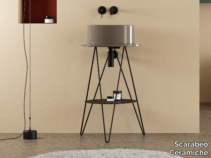 GUSTAV - Metal console sink _ Scarabeo Ceramiche