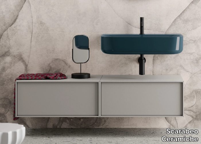 LAILA - Wall-mounted vanity unit _ Scarabeo Ceramiche