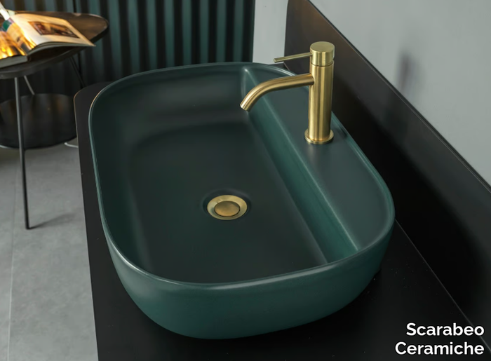 COLORS - Countertop rectangular ceramic washbasin _ Scarabeo Ceramiche