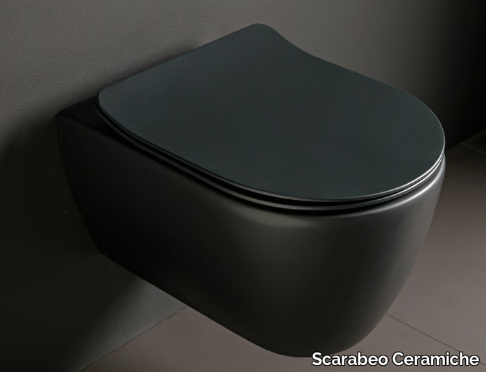 GLAM - Wall-hung ceramic toilet _ Scarabeo Ceramiche