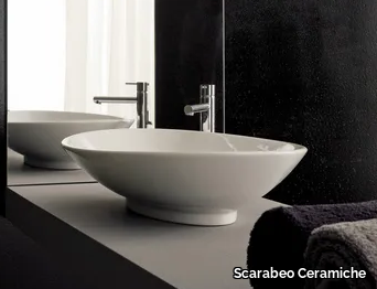 NECK - Countertop round ceramic washbasin _ Scarabeo Ceramiche