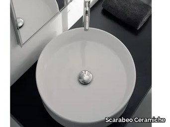 GEO - Countertop round ceramic washbasin _ Scarabeo Ceramiche