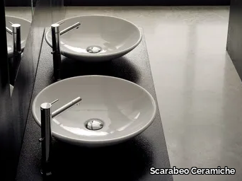 CUP - Countertop round ceramic washbasin _ Scarabeo Ceramiche