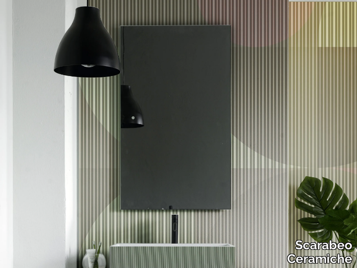 PO103 - Geometric bathroom wallpaper _ Scarabeo Ceramiche