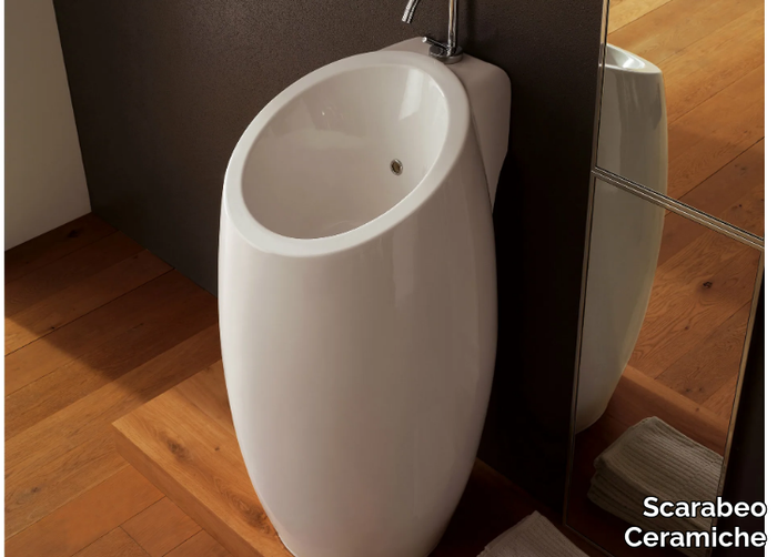 PLANET - Freestanding ceramic washbasin _ Scarabeo Ceramiche