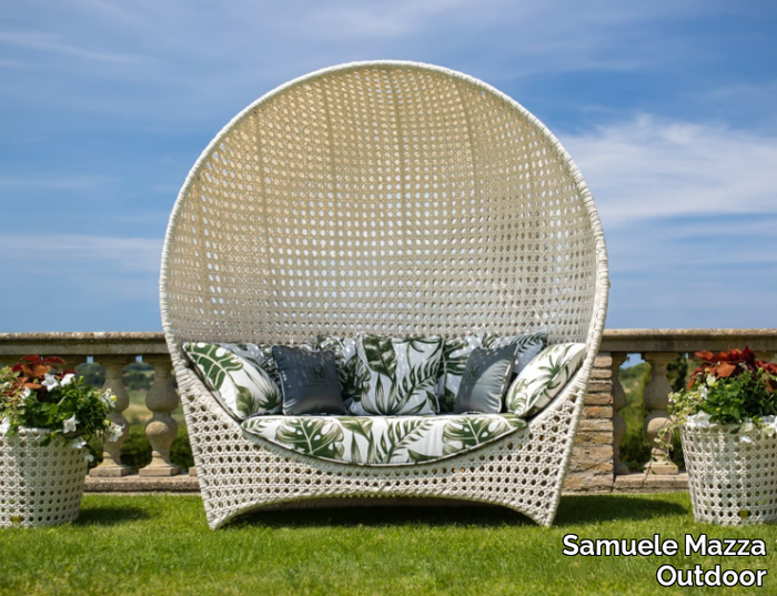 ALTAIR RESIN - Garden sofa in resin and fabric _ Samuele Mazza Outdoor