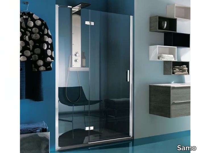 GRAND POLARIS - Niche rectangular shower cabin with hinged door _ Samo