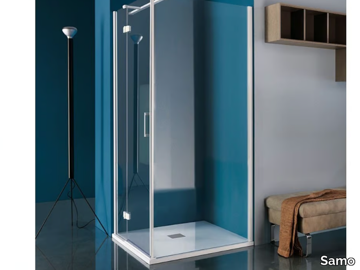 GRAND POLARIS - Rectangular shower cabin with hinged door _ Samo