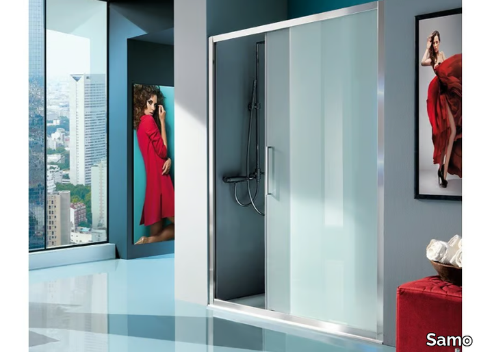 EUROPA - Niche shower cabin with sliding door _ Samo