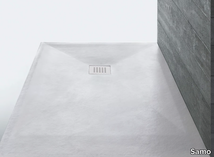 STONEFIT - White custom shower tray _ Samo