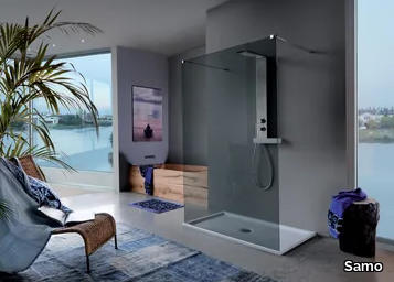 OPEN SCREEN - Shower with peninsula _ Samo