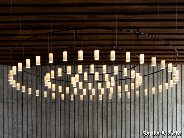 CIRIO CIRCULAR - LED aluminium chandelier _ Santa & Cole