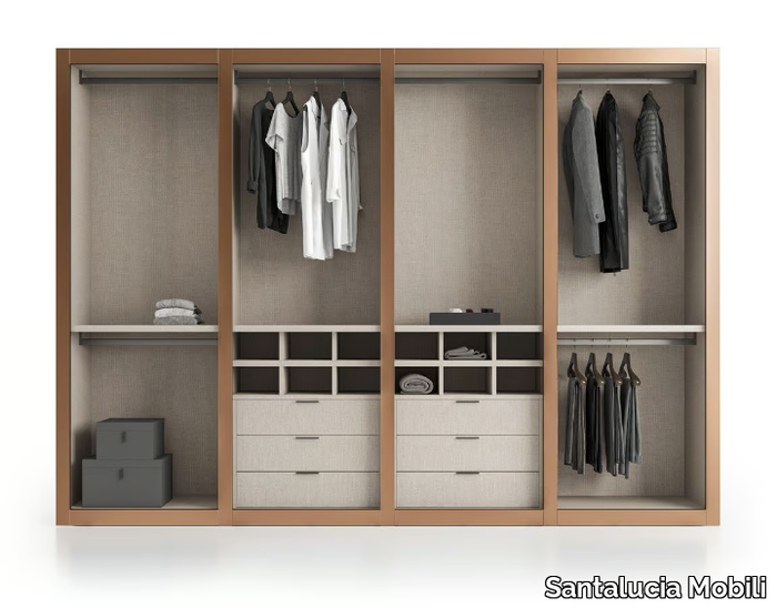 BOLD - Sectional wooden walk-in wardrobe _ Santalucia Mobili