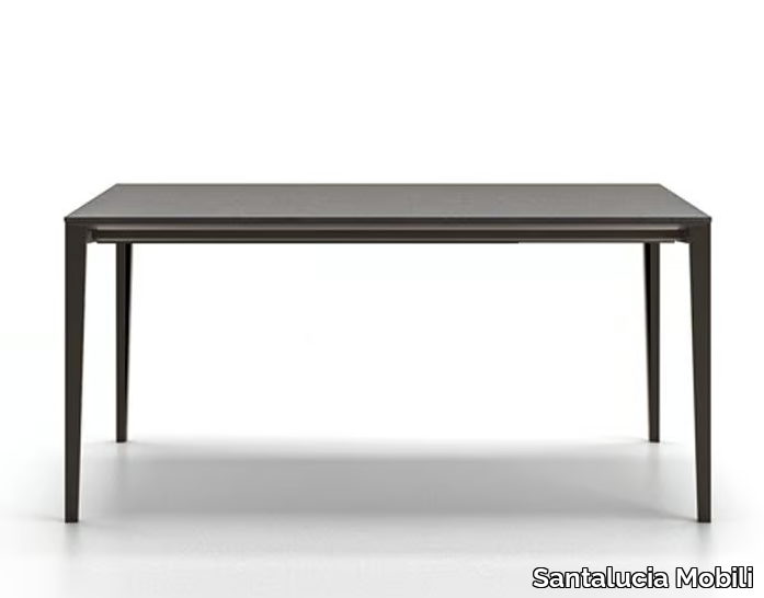 FEBE - Rectangular steel and wood dining table _ Santalucia Mobili