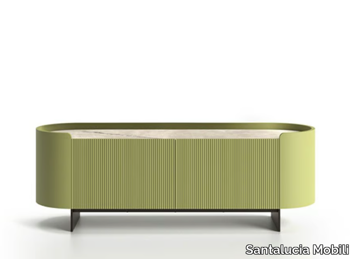 TULIPA - Wooden sideboard with doors _ Santalucia Mobili