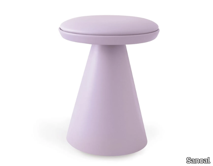 PION - MDF stool with leather seat _ Sancal