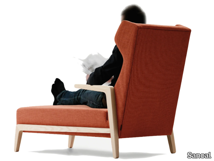 BOOMERANG CHILL - Fabric armchair with headrest _ Sancal