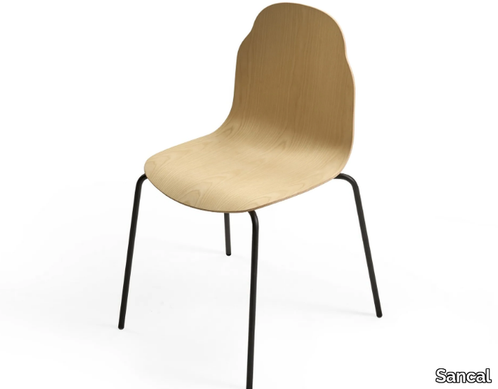 BODY - Stackable wood veneer chair _ Sancal