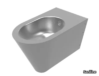 2055 - Wall-hung stainless steel bidet _ Saniline