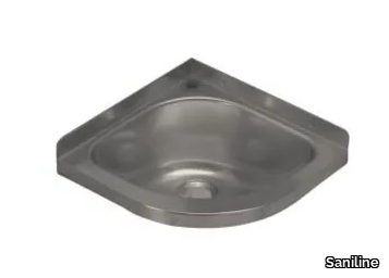 2011 - Corner single stainless steel washbasin _ Saniline