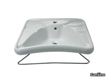 CLASSIC - Vitreous China washbasin for disabled _ Saniline