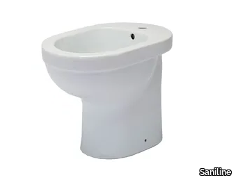 SENIOR 46 - Ceramic bidet with overflow _ Saniline