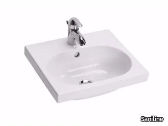 MINIMÈ - Oval porcelain washbasin for children _ Saniline