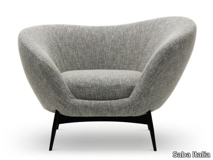 OLTREMARE - Fabric armchair with armrests _ Saba Italia