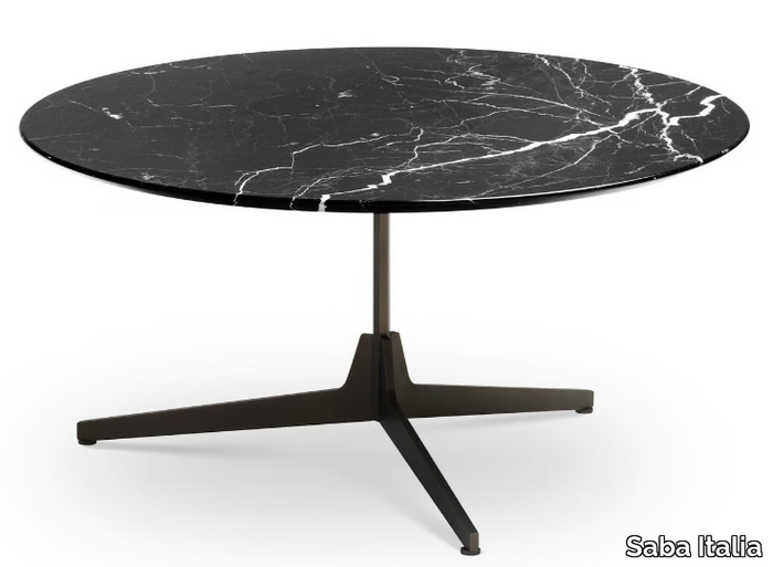 HEXA - Round marble coffee table _ Saba Italia