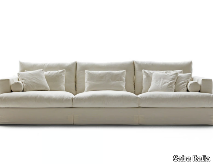 KARMA - 3 seater fabric sofa with removable cover _ Saba Italia