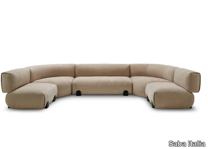 SIMPOSIO - Sectional fabric sofa _ Saba Italia