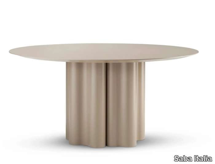 TEATRO MAGICO - Round table with polyurethane base and lacquered MDF top _ Saba Italia