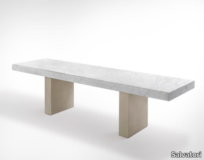 SPAN - Rectangular marble table _ Salvatori