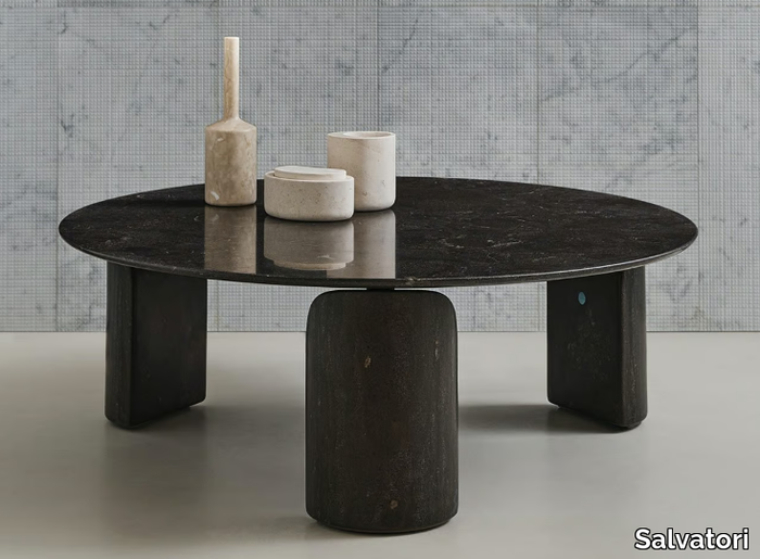 TAULA - Round marble coffee table _ Salvatori