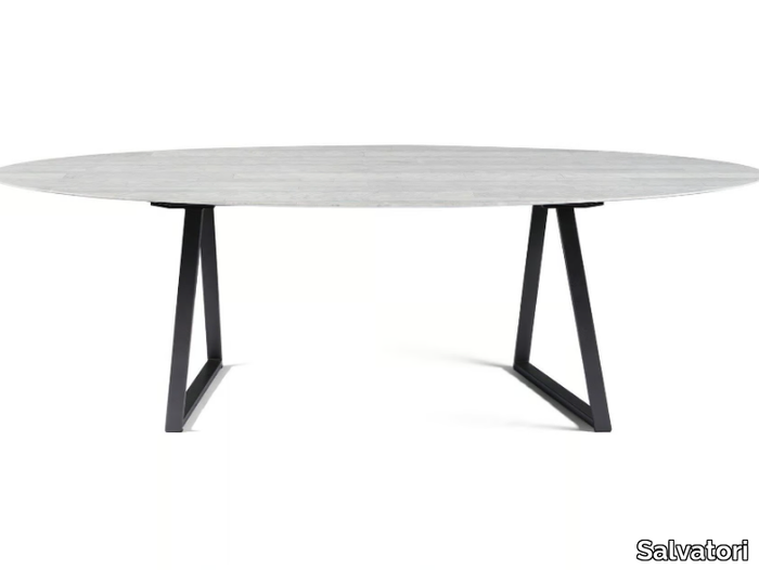 DRITTO - Oval marble table _ Salvatori