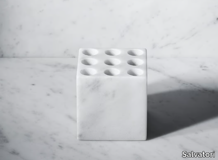 FONTANE BIANCHE - Countertop marble toothbrush holder _ Salvatori